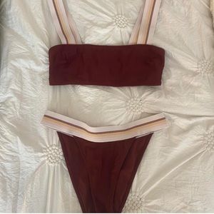 Forever 21 striped retro bathing suit